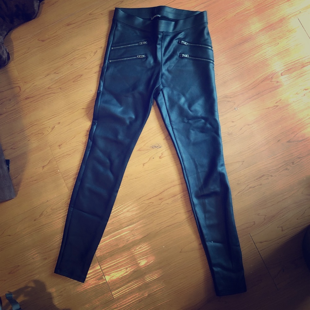 Express leather pants